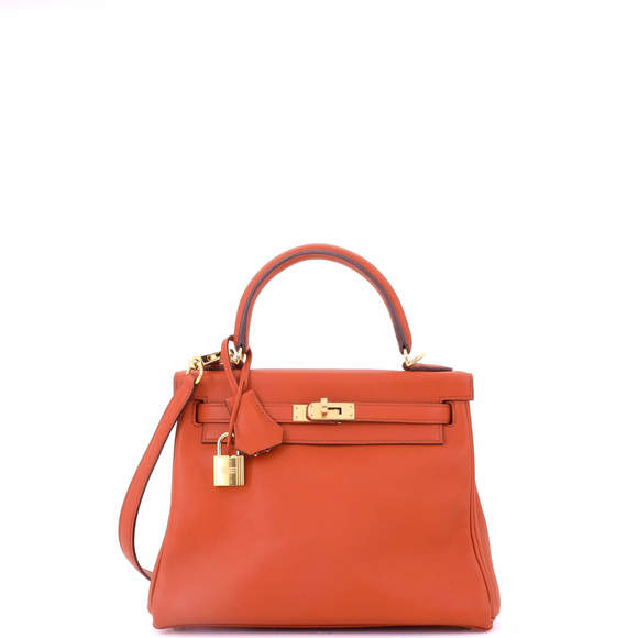 Hermes Kelly 25 Orange Swift with Gold Hardware - Picture 1 of 8